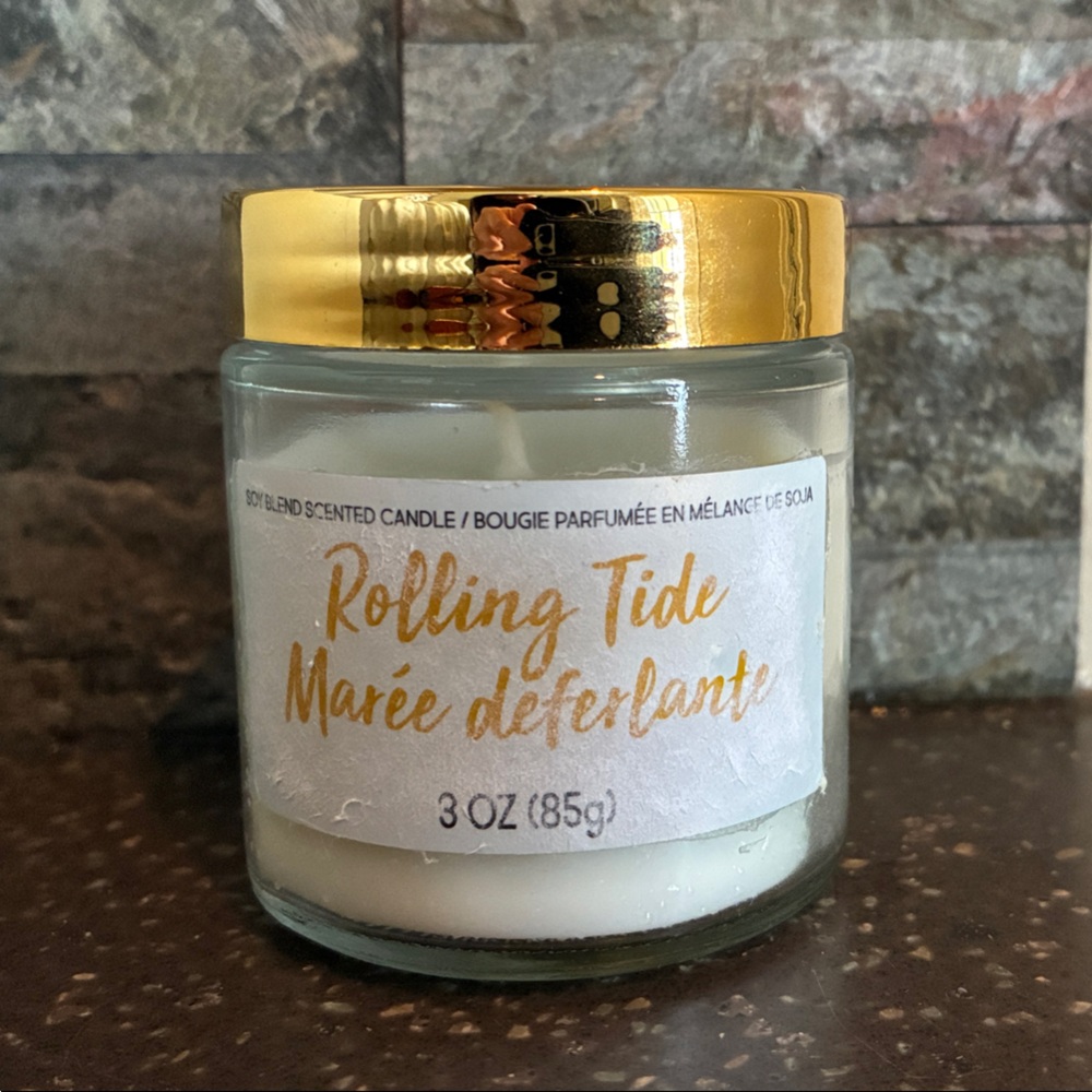 NEW!! Stress Relief- Rolling Tide     Soy blend Scented Candle